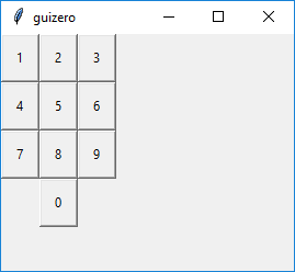 Number keypad with 10 buttons
