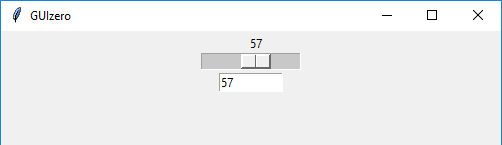 Text box and slider